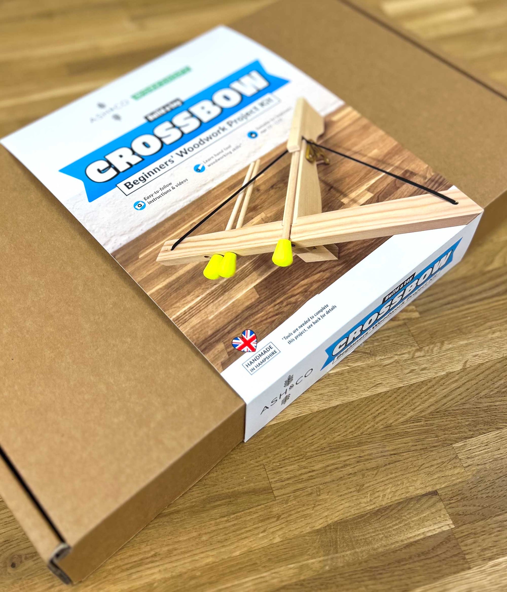Make a Crossbow Beginners Woodworking Kit - Eco-Friendly Packaging