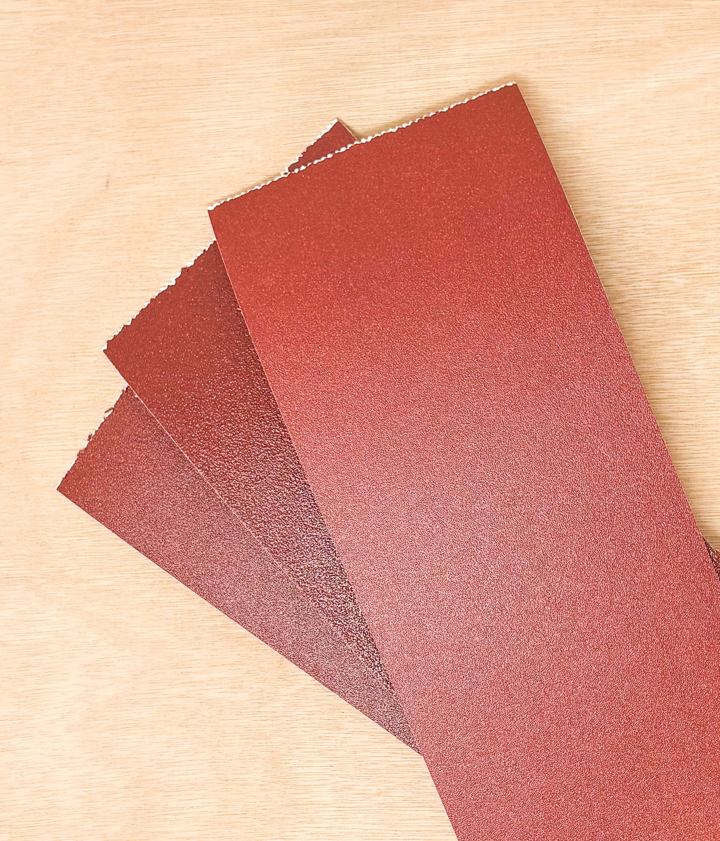 Selection of sandpaper grits in the Ash and Co Mini Maker Tool Set