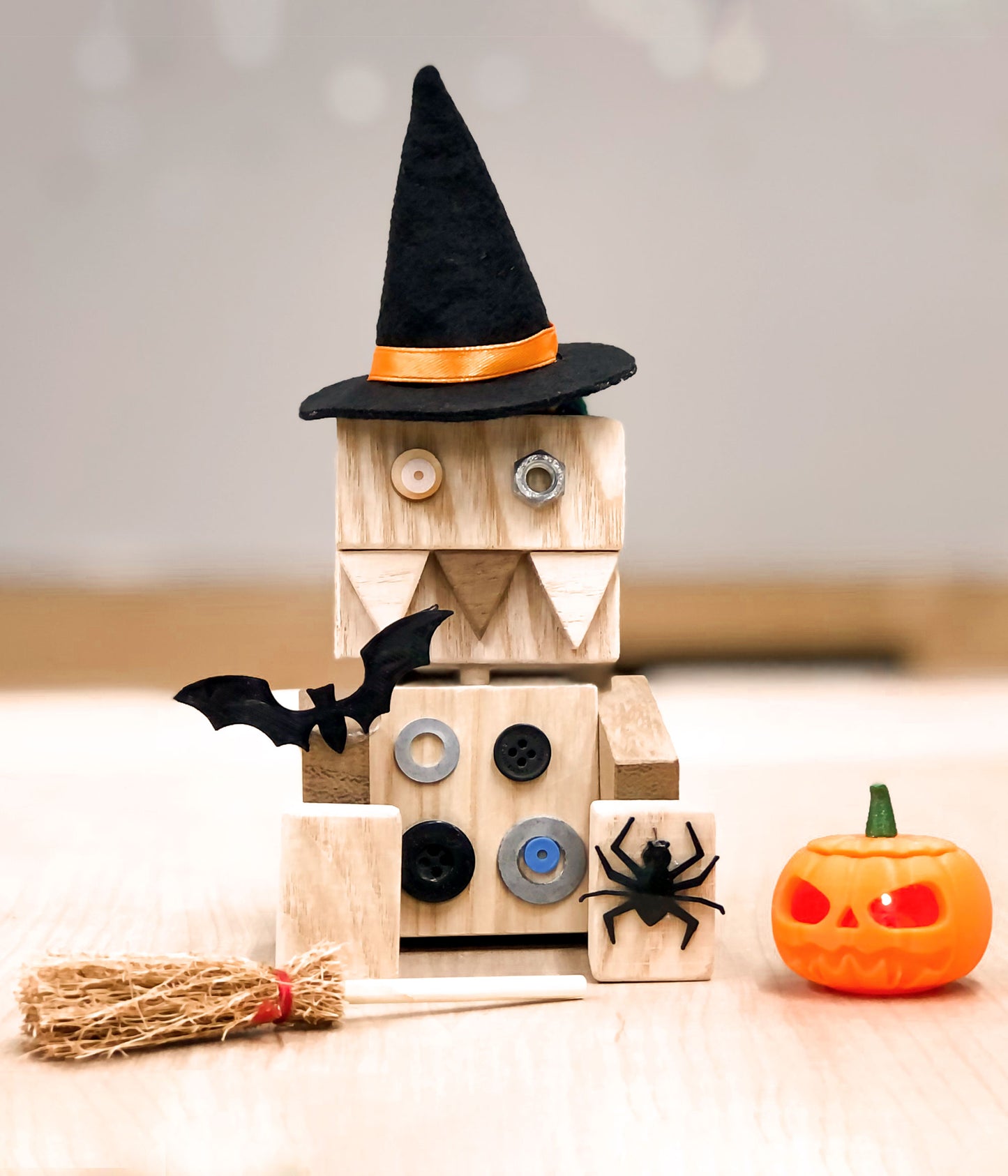 Make a Halloween monster witch or wizard wooden character with Ash & Co Workshops