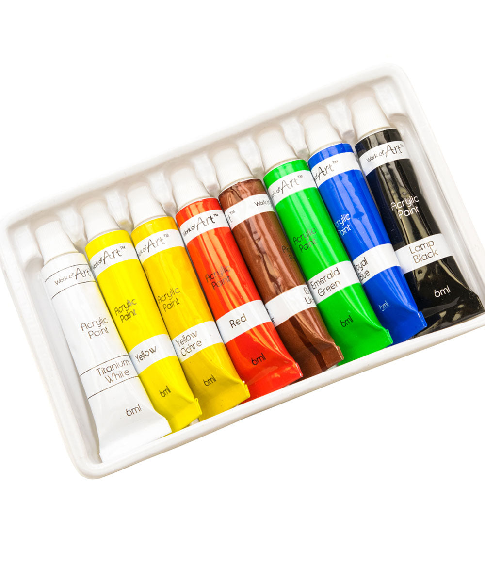 Acrylic Paint and Brushes Set