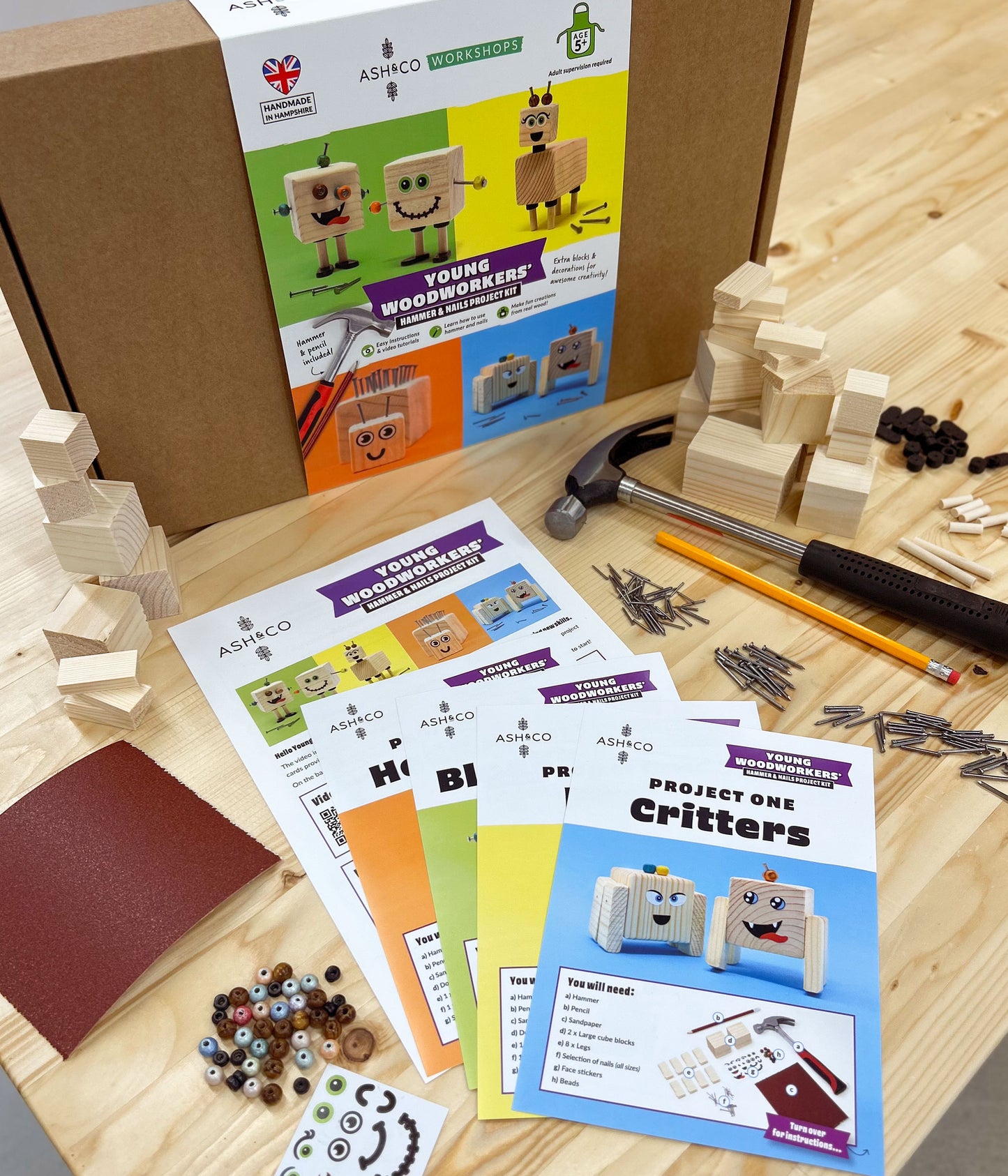 Young Woodworkers' Hammer & Nails Project Kit