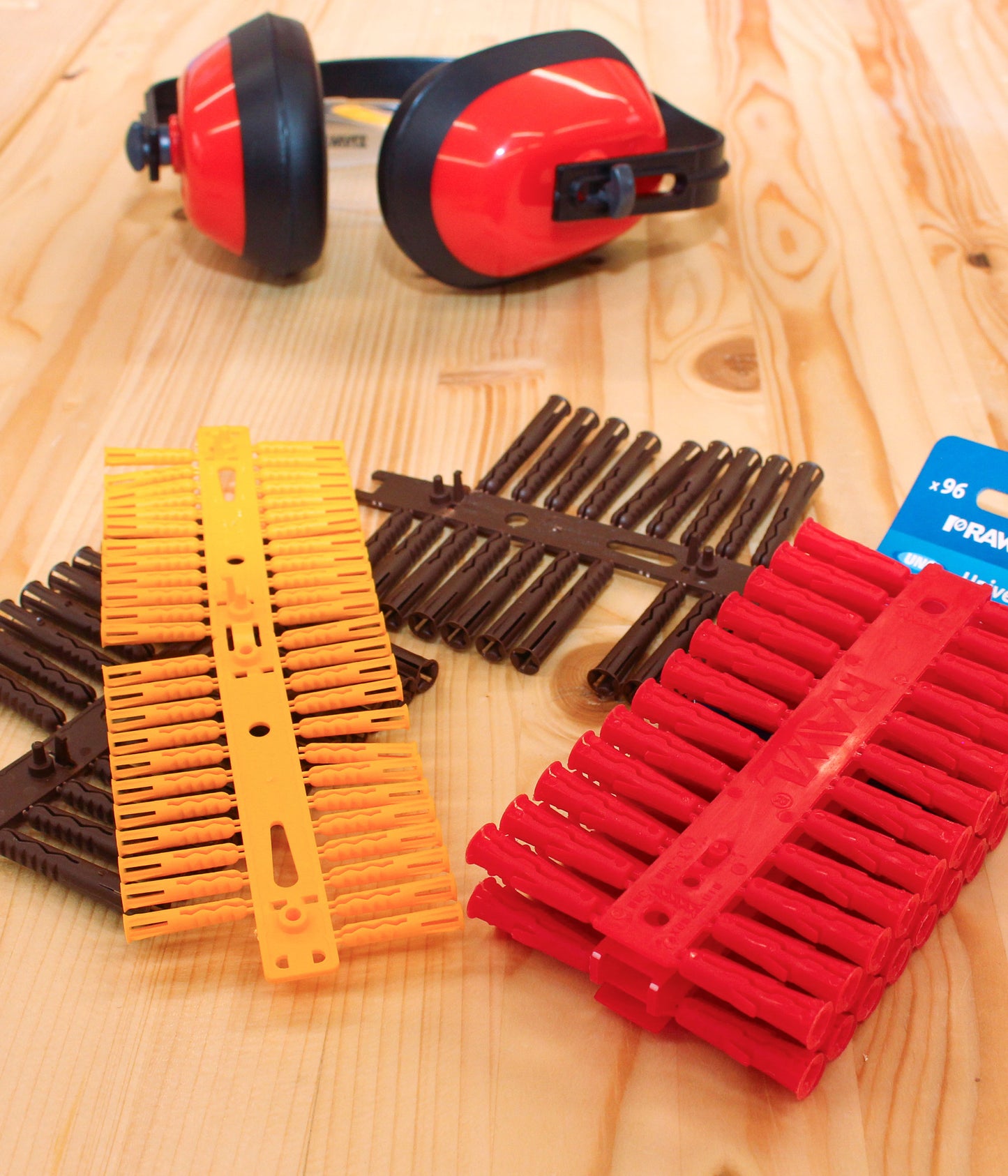 Wall plugs used to teach correct fixings in DIY course