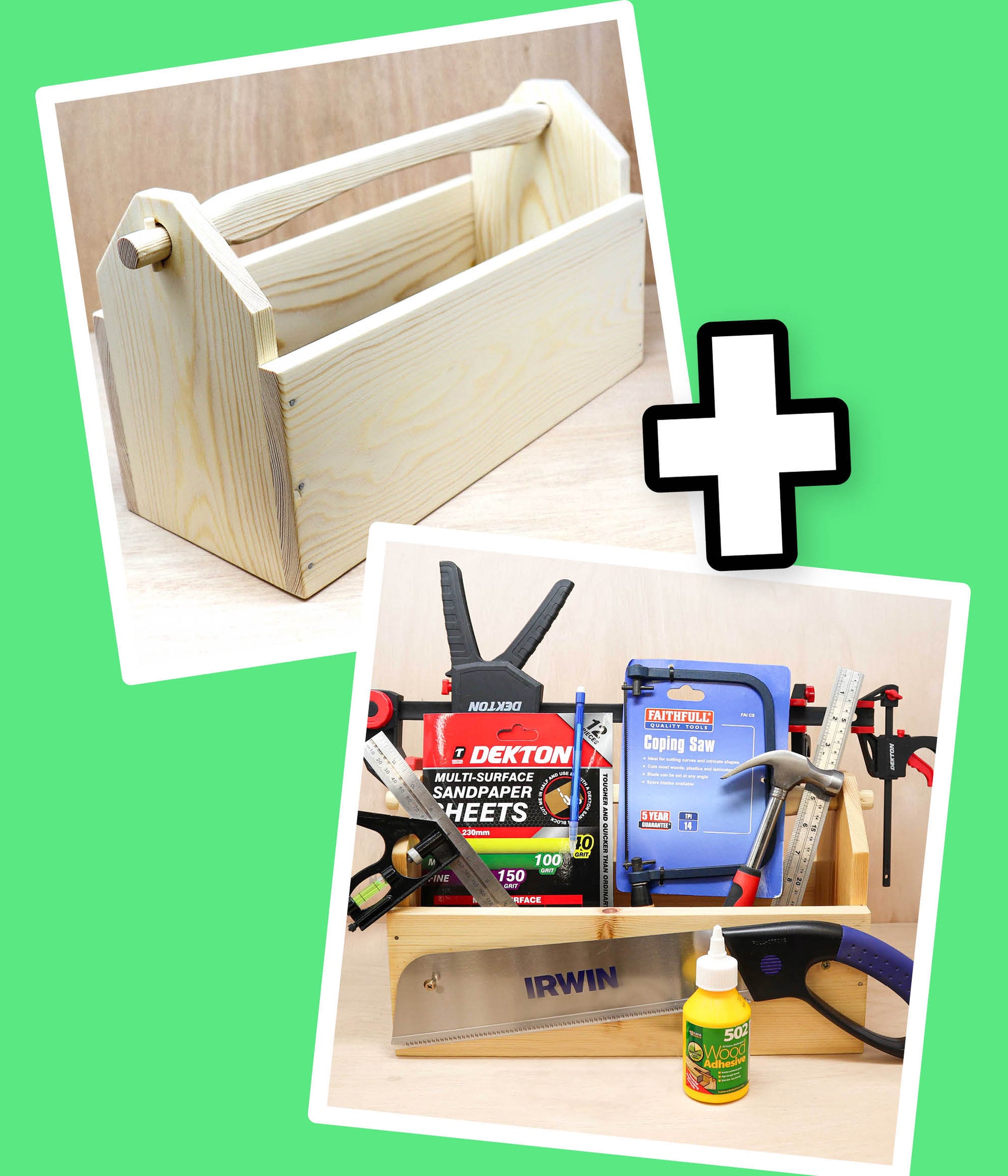 Beginners Woodwork Project Kit – Build a Wooden Tool Box – Ash
