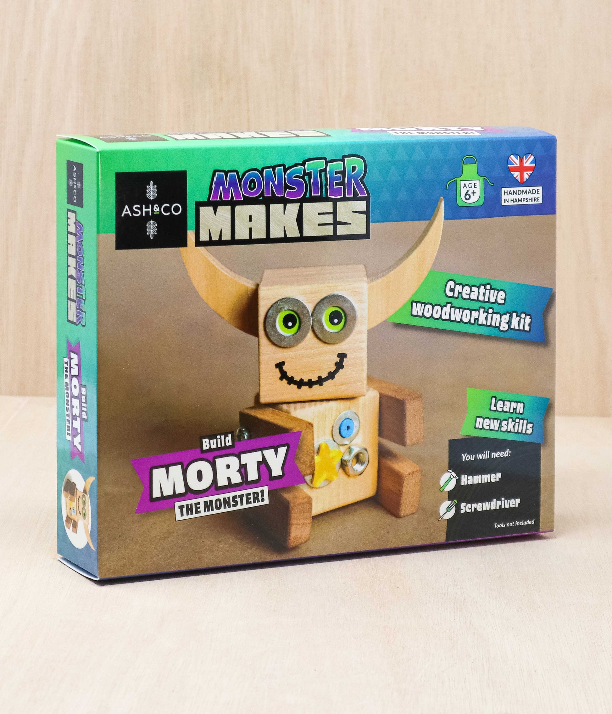 Monster Makes - Build Morty the Monster - Woodworking Kit for Kids