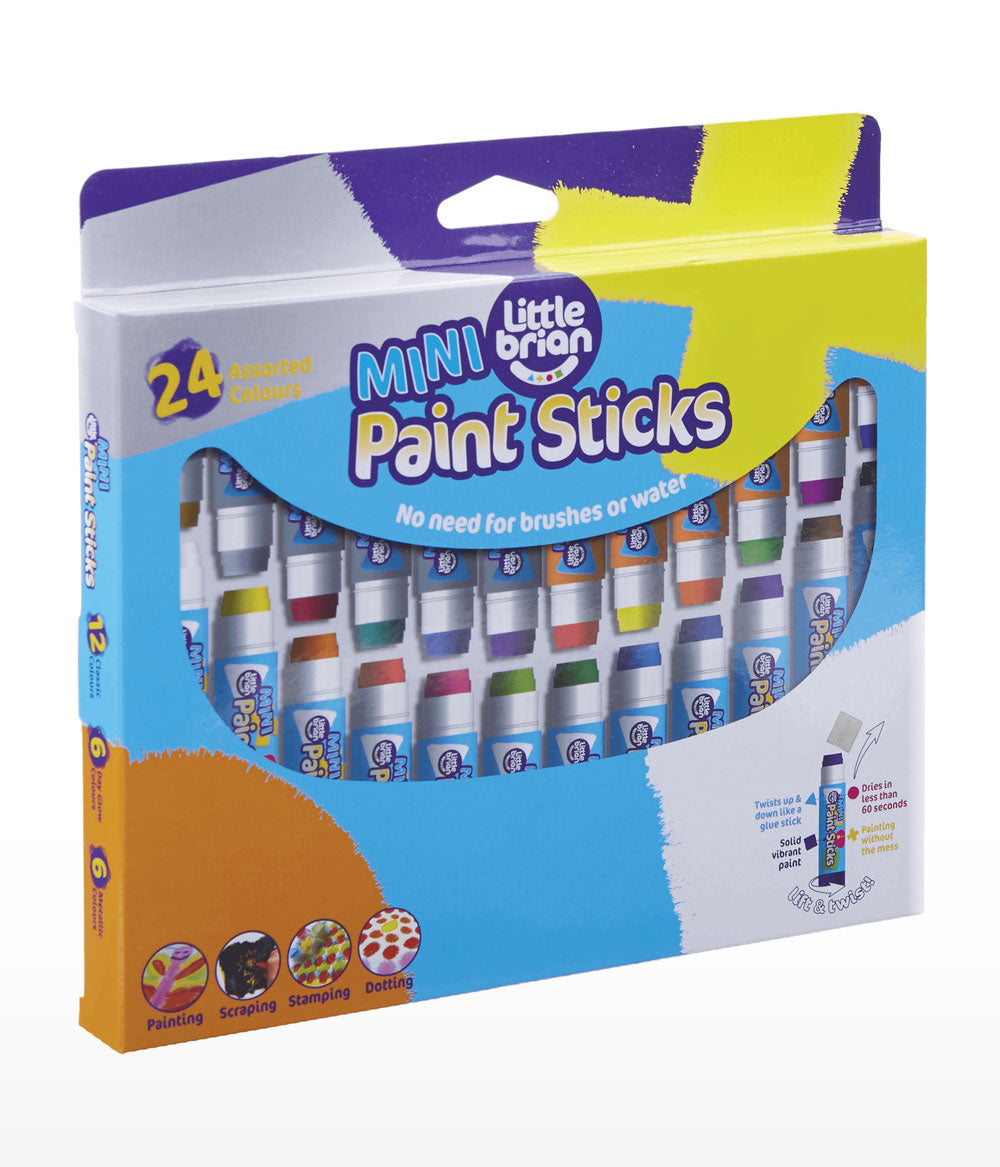 Little Brian Mini Paint Sticks - 24 Pack