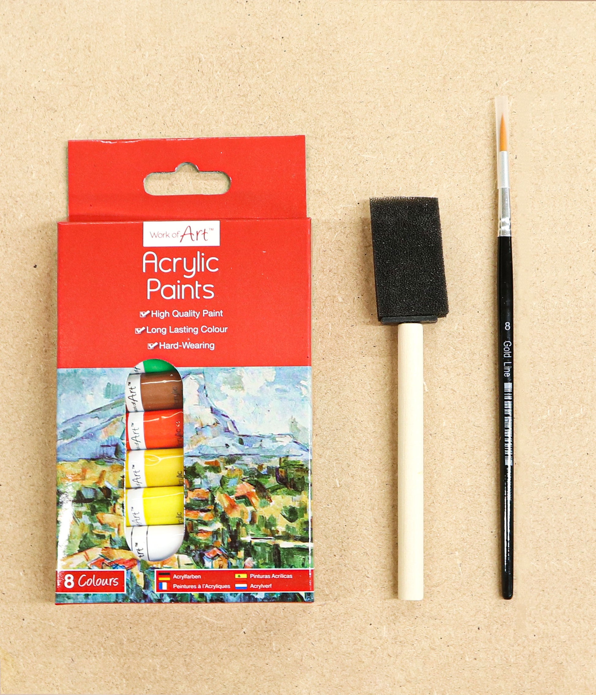 32 PC FolkArt Acrylic Paint & Brush Kit