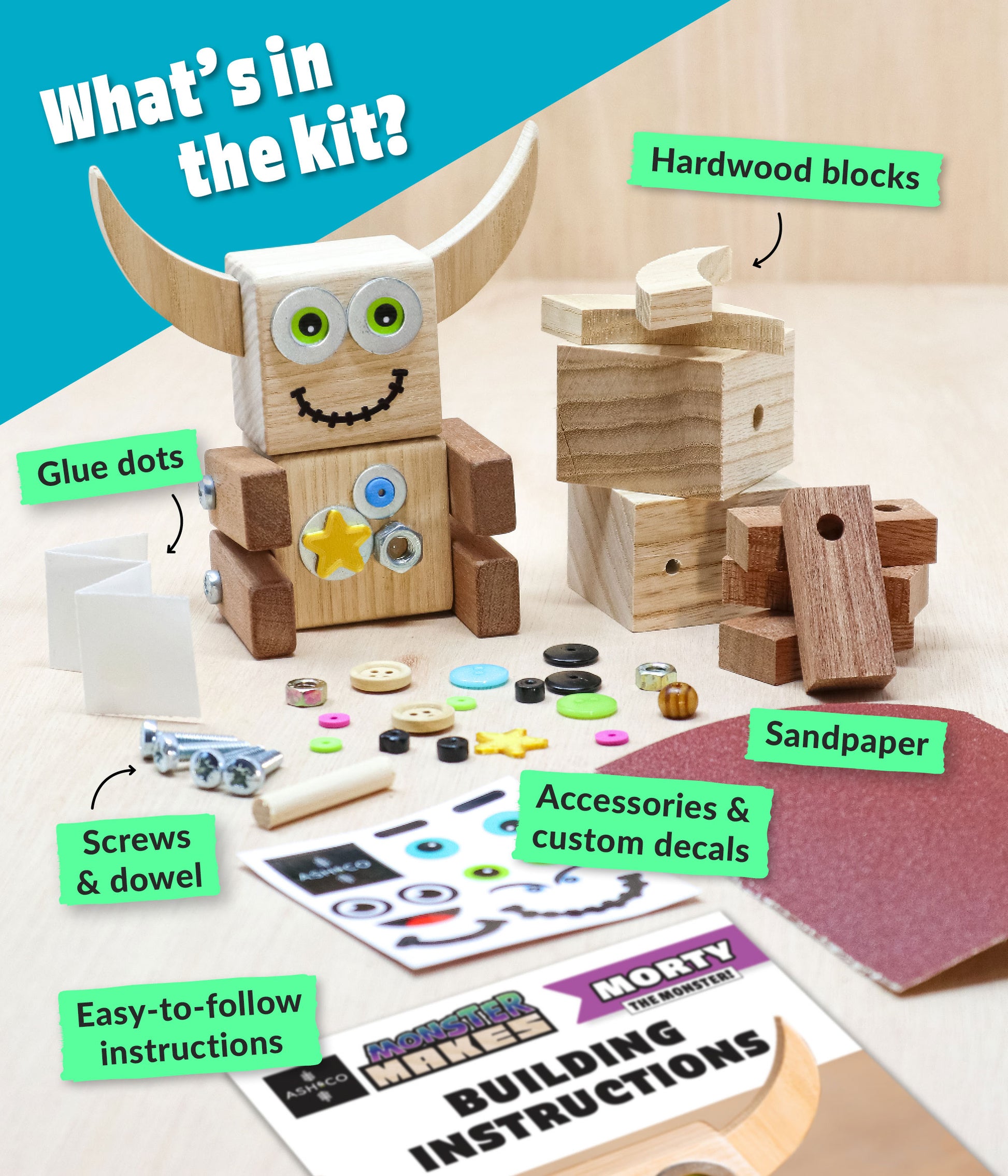 Ash and Co MAKES Woodworking Kits for Kids 